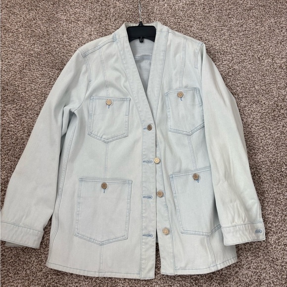 Soft Surroundings Jackets & Blazers - Soft Surroundings Women's Pale Blue Denim Jacket